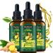 Vedora King of Ginger Oil for Hair Growth - Biotin Hair Growth Serum 100% Pure Natural Ginger Essential Oil - Promotes Stronger Thicker Longer Hair in Women & Men - 3.15 Fl Oz / 90ML (3 PCS) 3pc