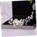 FRCOLOR Pearl Comb Bride Headdress Alloy Hair Comb Decorative Hair Combs Bridal Hair Clip Pearl Floral Hair Barrette Bride Hair Accessory Pearl Hair Pin White Hair Accessories Rhinestones - Buy Online on GoSupps.com