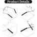 Prasacco Silicone Glasses Covers - 6 Pairs (12 Pieces) Anti-Slip Ear Cushions for Sunglasses & Reading Glasses - Comfortable & Decorative - Black - Buy Online on GoSupps.com