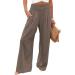JEGULV Linen Pants for Women - High Waist Wide Leg Palazzo Lounge Pants - X-Large, Solid Baggy Trousers with Pocket - Casual Summer Style - Buy Online on GoSupps.com