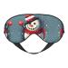 SSIMOO Christmas Snowman Pattern Print Double-Sided Eye Mask Soft and Light Blocking for Enhancing Sleep Quality Black