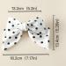 Ypkia French Polka Dot Hair Clip with Bow - Large Hair Bow Accessory for Women/Girls, Black White - Buy Online on GoSupps.com