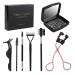 Magnetic Eyelashes Kit with Eyelash Clip+Tweezers Applicator+Eyelash Brush 3D Natural Look False Eyelashes Reusable Fake Eye Lash No Glue Eyelashes Portable Fake Eyelashes(Black)