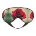A Red Rose Double-Sided Sleep Eye Mask Comfort Soft Blindfold with Adjustable Strap Block Out Light Black