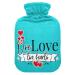 Heat bottle with reference 1 l of durable warm-up bag for hand feet shoulder and neck pain cramps heating press and heat therapy pattern of red heart Valentine's Day