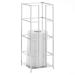 mDesign Metal Free-Standing Toilet Paper Reserve Tower Stand, 3-Jumbo Tissue Roll Storage Canister Holder for Bathroom Under Sink, Shelf, Beside Vanity, Cabinet, Corner, Citi Collection - Chrome