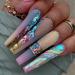 VENEKA 24Piece Detachable Press on Nails DIY Manicure Glitter Diamond Nails False Nail Tips - Buy Online on GoSupps.com