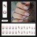 Coffin Shape French Tip Press on Nails - Black Sliver Wave Design - 24Pcs - Buy Online on GoSupps.com