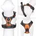 Phoepet Reflective Adjustable Dog Harness - Anti-Educational Training Handle ID Card & XS Size in Orange | 2 Metal Hooks 3 Snap Buckles Easy Fit - Buy Online on GoSupps.com