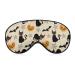 Black Cat and Pumpkin Sleep Mask Eye Cover for Sleeping Blindfold with Adjustable Strap Blocks Light Night Travel Nap for Men Women