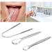 Haofy Portable Tongue Scraper - 3-Piece Stainless Steel Tongue Cleaner with Ergonomic Handle for Fresh Breath | International Shipping Available - Buy Online on GoSupps.com