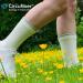 Circufiber Diabetic Socks - Improves Circulation, Reduces Swelling & Pain - Comfortable Loose Fit Crew - 3 Pairs (Mineral White, Medium) - Buy Online on GoSupps.com