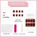 24Pcs Short Square Glossy Purplish Red Press on Nails with Glue - French Tips Fake Nails for Women - Nail Art Accessories - Buy Online on GoSupps.com