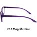 Shop Birdz Eyewear BPA Free Readers | Non-Carcinogenic Purple Frame Reading Glasses 2.5x Magnification - International Shipping Available - Buy Online on GoSupps.com
