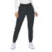 Monarch Uniforms Womens Jogger Scrubs Ribbed Jogger Scrub Pants for Women Large Black