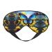 Sunflower Blue Butterfly Eye mask Soft Elastic and Adjustable Nighttime Comfort Sleeping mask Suitable for Both Men and Women Black