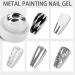 Silver Nail Polish Metallic Gel Nail Polish Painting Gel Chrome Nail Polish Nail Art Reflective Super Shine Nail Gel Soak Off UV/LED 3D Metal Glitter Long Lasting Chrome Nail Polish For DIY Manicure - Buy Online on GoSupps.com