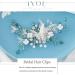 IYOU Bridal Wedding Hair Clips Green Crystal Barrette Hair Comb Butterfly Flower Headpiece Prom Bride Hair Accessories for Women - Buy Online on GoSupps.com