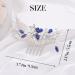 Iyou Crystal Wedding Hair Comb - Blue Rhinestone Bridal Jewelry for Bride & Bridesmaids | Floral Headdress Accessory - Buy Online on GoSupps.com