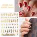 Flame Nail Stickers - 4 Sheets 3D Holographic Fire Decals for Nail Art - White Black Silver Gold Reflections - Vinyl Stencils for Decoration - Buy Online on GoSupps.com