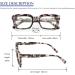 MMOWW Oversized Reading Glasses for Women - Anti Blue Light Square Frame (Brown Grey Tortoiseshell 2.5) - Buy Online on GoSupps.com