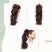 Shop Sego 45cm Ponytail Hair Extension - Wavy Dark Brown & Light Brown Clip-In Braid for Voluminous Looks | 140g Synthetic Hair - Buy Online on GoSupps.com