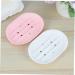 Ciieeo 8 Pcs Non-slip Silicone Soap Holder Soap Soap Dish Sink Soap Holder Fruit Straws Anti Slip Soap Case Soap Drainer Holder Bathroom Soap Rack Silicone Soap Dish Hollow Out White Tray - Buy Online on GoSupps.com
