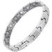RainSo Strong Therapeutic Magnetic Bracelet for Women Made of Titanium - Magnetic Titanium Bracelet (Silver)