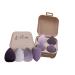 BELLA BY COSMOS Makeup Sponge Beauty Blender - Multi Colored 4 pcs Reusable and Washable Foundation and other Cosmetics Blending Sponges Set Flawless Makeup Applicator for Liquid Creams and Powder (Purple) Multi-colored purple