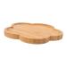 Alipis 1pc Tray Cottage Cheese with Fruit Wooden Bandejas para Comida Food Plate Coffee Table Snack Yellow 25X25X1.5CM