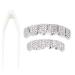 Hip Hop Teeth Brace Teeth Protection Hip Hop Teeth Charming Alloy for Halloween Party for Men for Concert for Hip Hop Fashion Shows for Women(Silver)