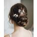Fairvir Bridal Jewelry - Silver Rhinestone Hair Needles & Flower Hairpins for Women & Girls (2 Pieces) - Elegant Wedding Hair Accessories - Buy Online on GoSupps.com