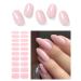 AutyaMee Semi Cured Gel Nail Strips (Jelly Pink)-20 PCS Gel Nail Stickers | UV Light Required | Gel Nail Wraps Salon Quality & Easy to Use