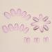 24 Pieces Short Almond Artificial Nails - French Pink Glossy Acrylic Press-On for Women & Girls - 12 Sizes for Party & DIY - Buy Online on GoSupps.com
