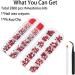 Red Rhinestones Nail Gems Kit with Picker, Tweezers - Multi Shape Glass Crystals for Nail Art - Face Gems Included - Buy Online on GoSupps.com