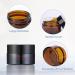 Jinsion 10 Pack Amber Cream Containers - 20ml Glass Ointment Jars with Lids for Cosmetics Lotions Powders & Mini Candles - Ideal for Travel & DIY Projects - Buy Online on GoSupps.com