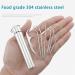 Fitspi Stainless Steel Toothpick Set - Portable & Reusable Metal Tooth Cleaners with Keychain Holder | Perfect for Camping Travel & Outdoor Adventures - 7 Pieces - Buy Online on GoSupps.com