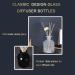 HOSSIAN 2 Clear & 2 Black Glass Diffuser Bottles with Natural Reed Sticks - 4x3.9 Inches | Perfect Home Fragrance Solution - Buy Online on GoSupps.com