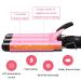 3 Barrel Curling Iron Wand Hair Crimper | 1 Inch Hair Waver Iron with LCD Temp Display | Ceramic Tourmaline Crimper Hair Iron | Pink Hair Curler - Adjustable Temperature - Buy Online on GoSupps.com