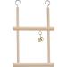 Trixie Wood Swinging Trapeze with Two Bells Brown 0.1KG 12 x 20 cm - Buy Online on GoSupps.com