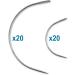 40 Curved Leather Needles for Hand Sewing - Perfect for Leather, Carpet, Canvas, Upholstery, Wig Making - Premium Craft Weaving Needles - Buy Online on GoSupps.com