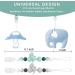 Pacifier Clips Silicone Teething Beads Teether Toys Dinosaur Soother Binky Clips 2 Pack for Baby Boys Girls Newborn (Green&Grey) - Buy Online on GoSupps.com