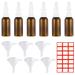JORTMRD 6 pieces nasal spray bottle empty glass 30ml noses spray bottles Refillable nasal faecher nasal spray bottle nasal spray nasal sprayer fine spray with funnel and blank label for perfume salt water