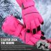 Xiaoohawang Children's Ski Gloves - Waterproof Windproof Non-Slip Reflective - Warm Mottling Design for Ages 4-6 (Pink/Red) - Buy Online on GoSupps.com