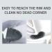 Sellemer Flexible Toilet Brush and Holder Set - Silicone Bristles, Compact Design, Ventilation Slots Base - Silver (1 Pack) - Buy Online on GoSupps.com