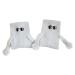 ERICAT Couple Holding Hands Sock 3D Magnetic Suction Doll Couple Socks Mid Tube Cute Funny Socks Doll Couple Funny Socks with Eyes Unisex Funny Couple Holding Hands Sock White