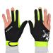 Anser M050912 Man Woman Elastic 3 Fingers Show Gloves for Billiard Shooters Carom Pool Snooker Cue Sport - Wear on The Right or Left Hand 1PCS (Light Green, L)
