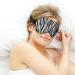 Zebra Print Sleep Mask - Adjustable Strap Eye Cover for Sleeping - Unisex Light Blocking Blindfold for Travel and Napping - Buy Online on GoSupps.com