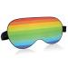 Haskirky Light Blocking Eye Mask Breathable and Adjustable Adult Men and Women Travel on Business Trips Yoga Meditation Light Smooth Comfortable Eye Mask Office Deep Sleep Goodies Rainbow
