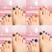 336 Pieces 14 Sets Short False Toenails Press on Toenails Short Square Glossy False Toe Nails Full Cover Square Fake Nails Artificial Toenail Tips for Nail DIY Manicure (Fresh Color) - Buy Online on GoSupps.com